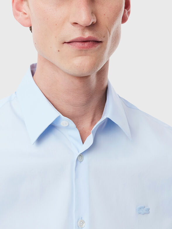 Black cotton poplin shirt - 4