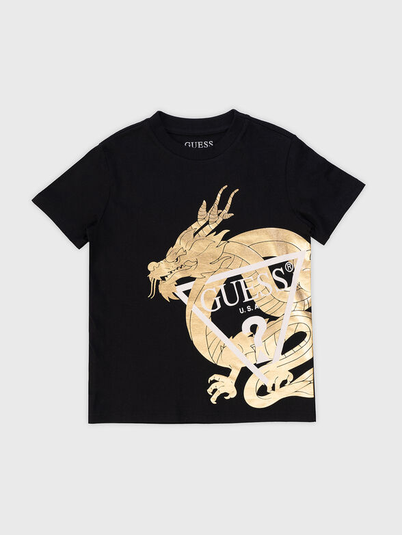 T-shirt with golden print - 1