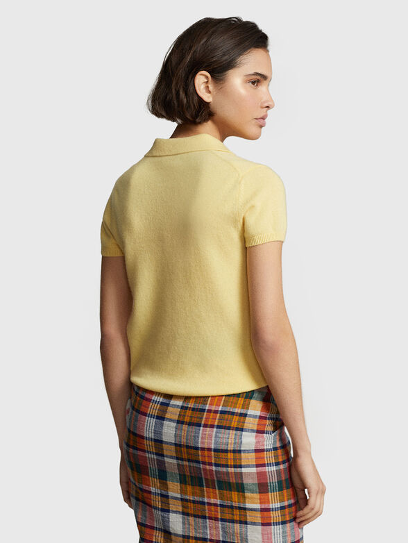 Yellow cashmere Polo-shirt - 3