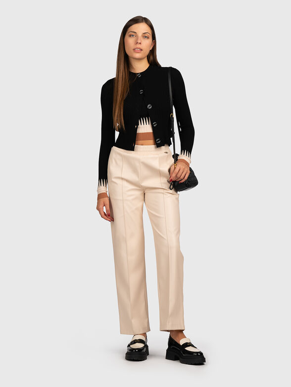 Black eco leather trousers  - 4