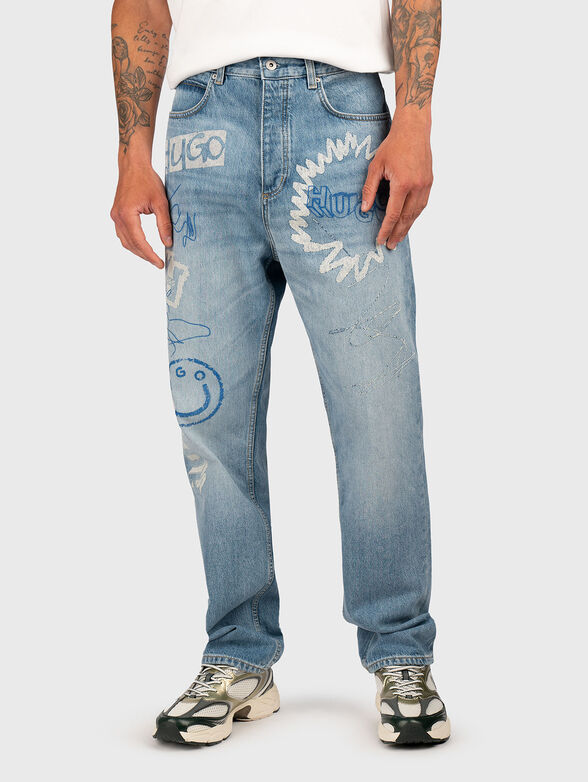 NATE printed jeans - 1