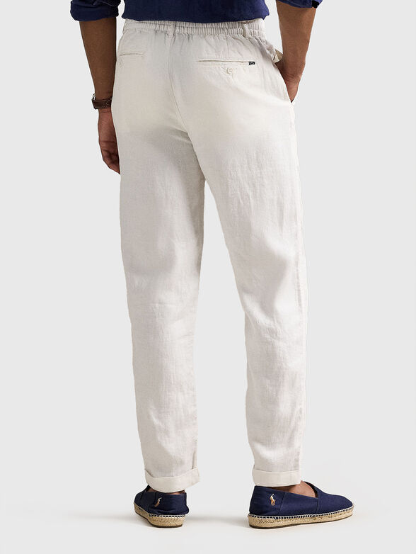 Linen pants with elastic waist  - 1