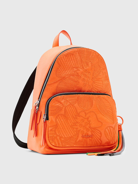 Black backpack with floral motifs - 6