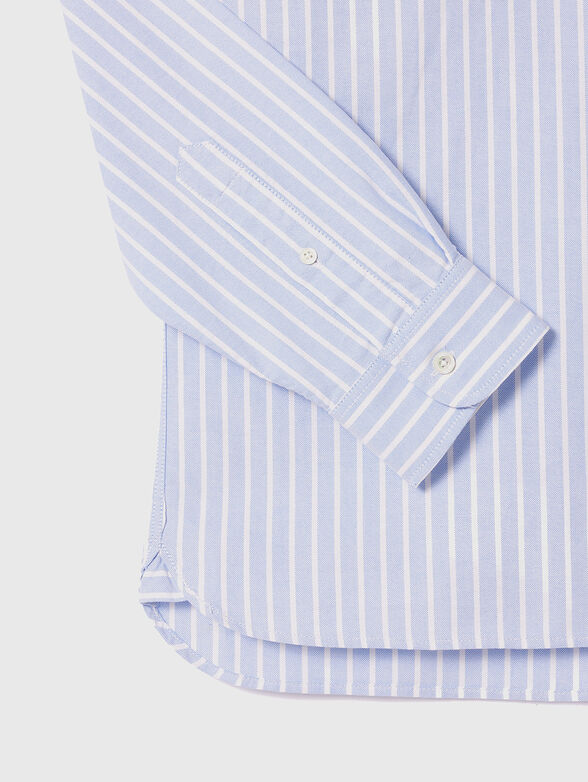 Logo accent stripe shirt  - 4