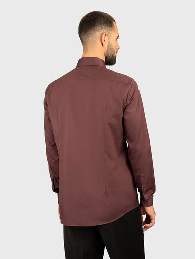 Long-sleeved shirt in burgundy color - 3