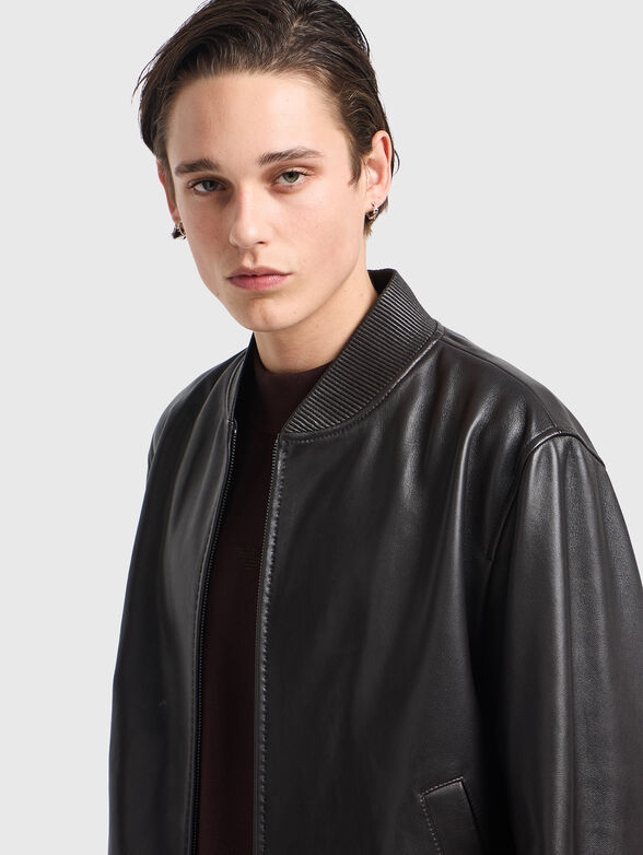 Black leather jacket - 3