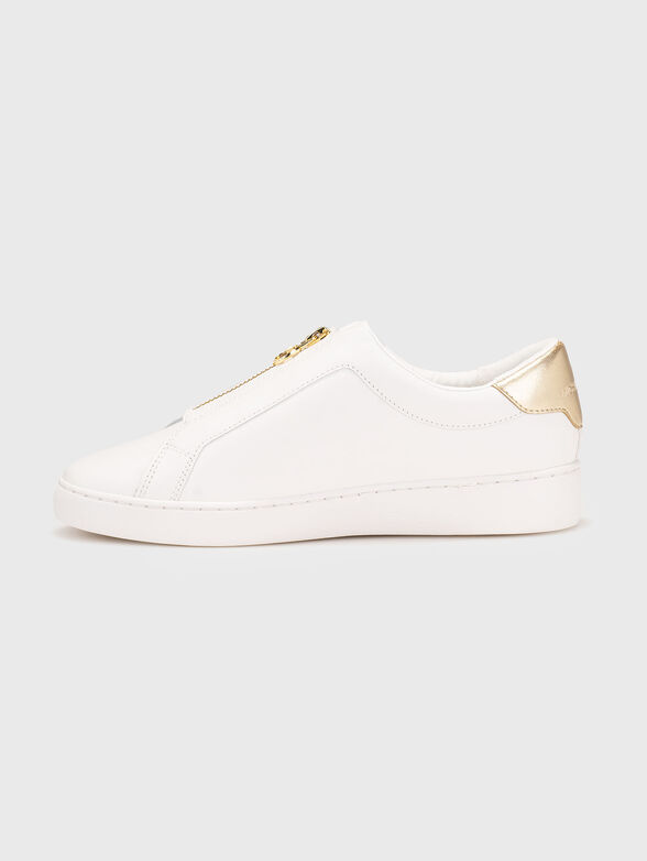 KEATON leather zip up sneakers - 4