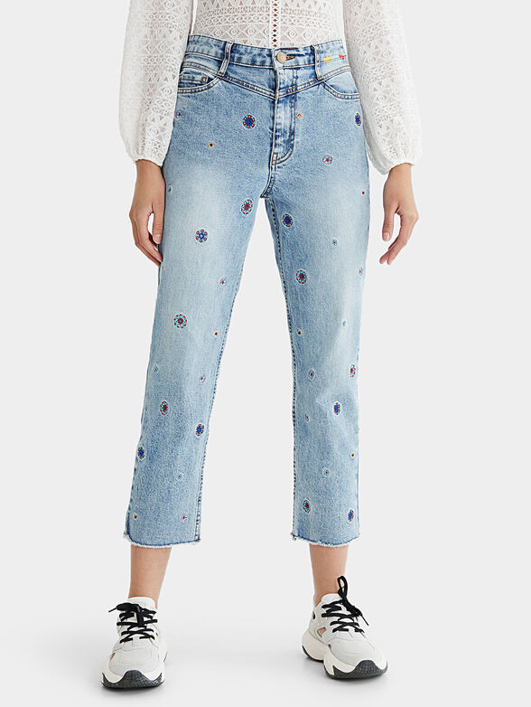Jeans with embroidered details - 1