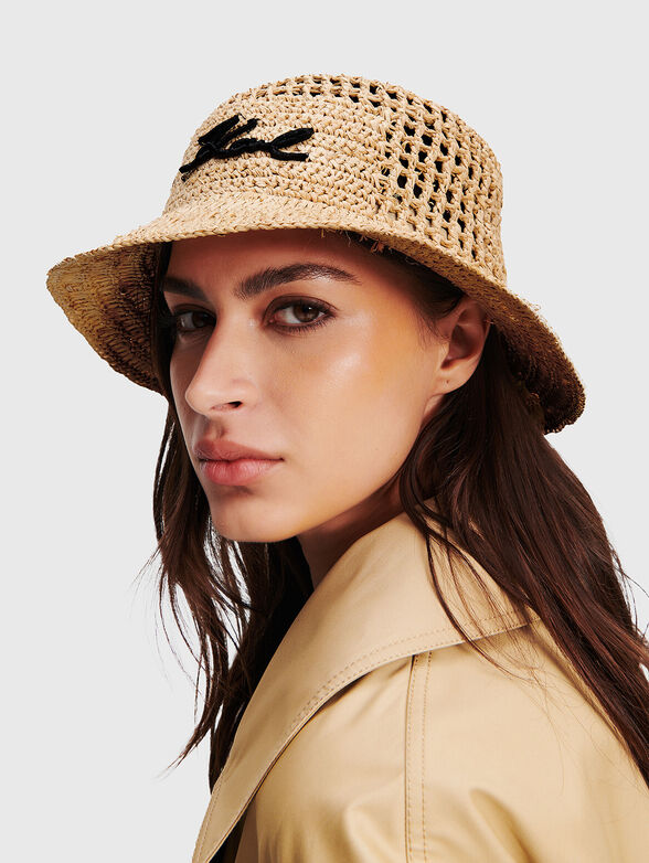 Karl Lagerfeld Women’s Raffia Sun Hat. One Size Fits All | Regular Condition 32022700_62021716_600.jpg main image 3