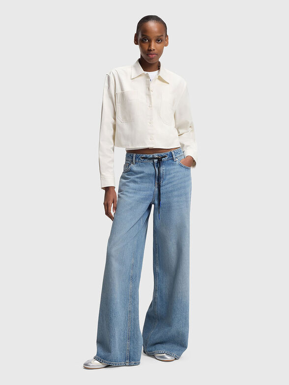 Cropped cotton shirt - 2