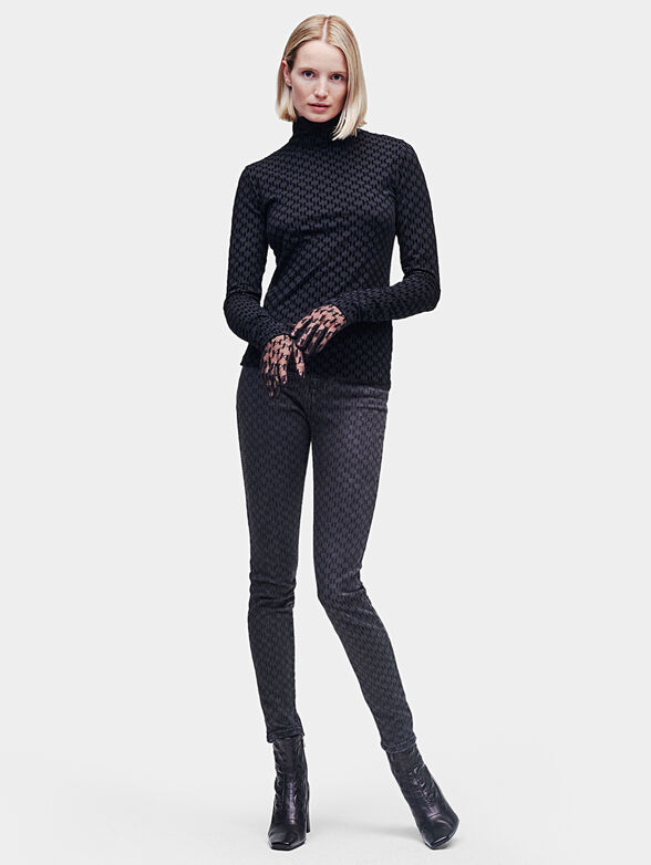 Turtleneck with monogram print - 2