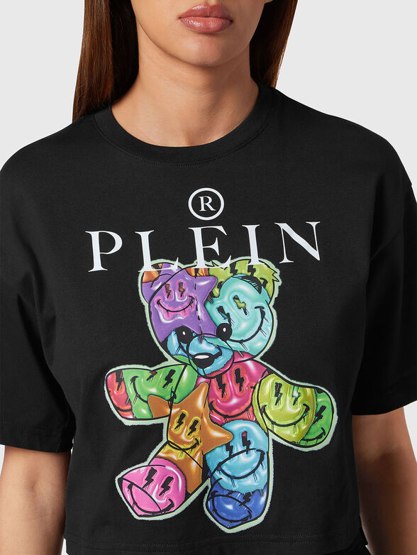 Black T-shirt with art logo - 4