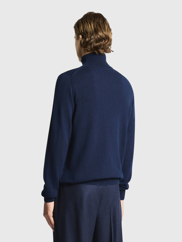 Cashmere sweater with polo collar - 3