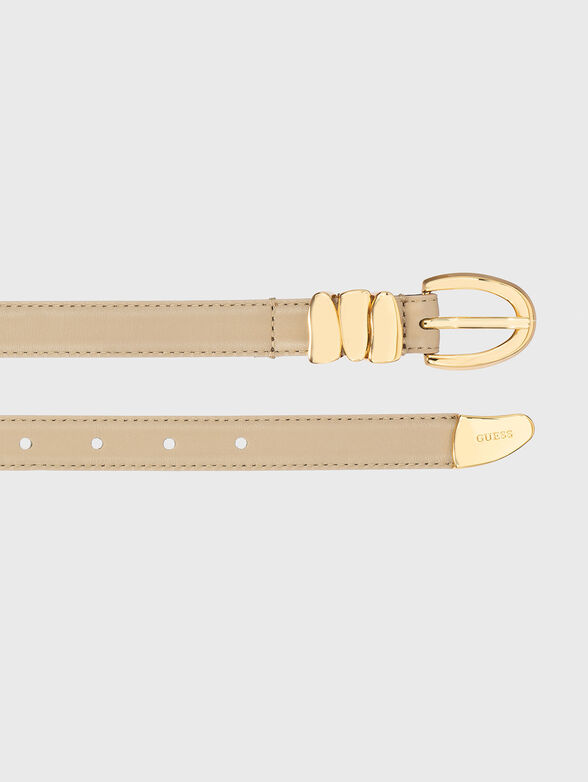 Leather belt with gold details - 2