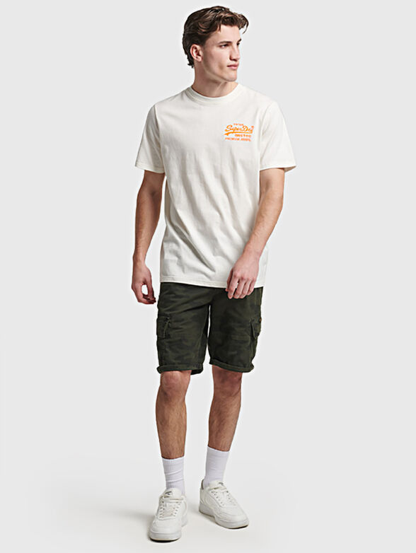 Cotton blend T-shirt with logo  - 2
