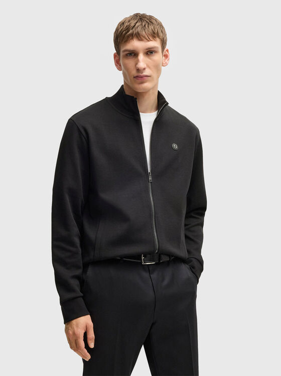 Sweatshirt with zip and logo - 1