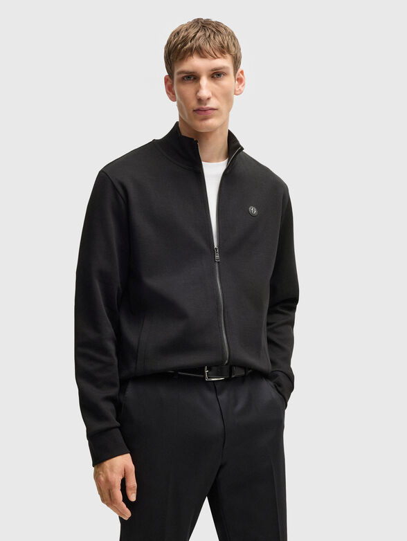 Sweatshirt with zip and logo - 1