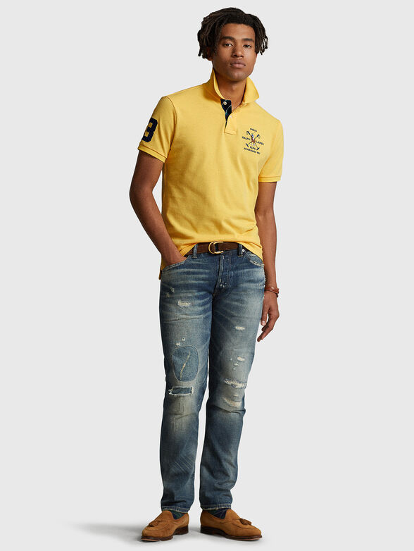 Yellow Polo-shirt with embroidery - 1