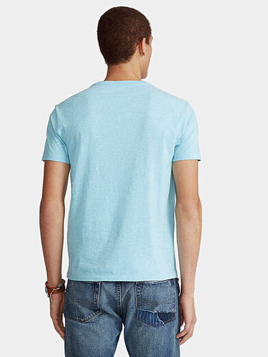 Cotton T-shirt in light blue color - 2