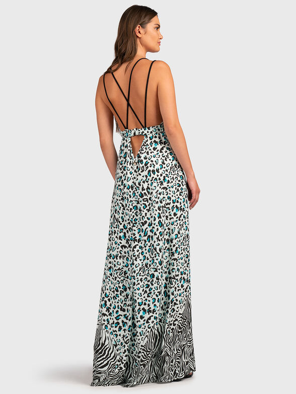 Animal print viscose maxi dress - 2