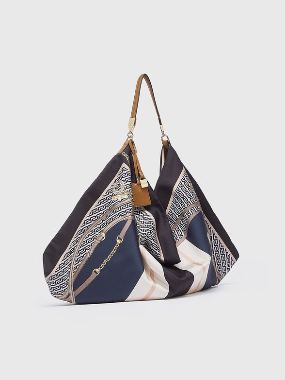 Denim-effect hobo bag - 3