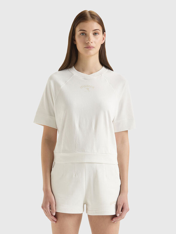 Black T-shirt with logo detail - 1