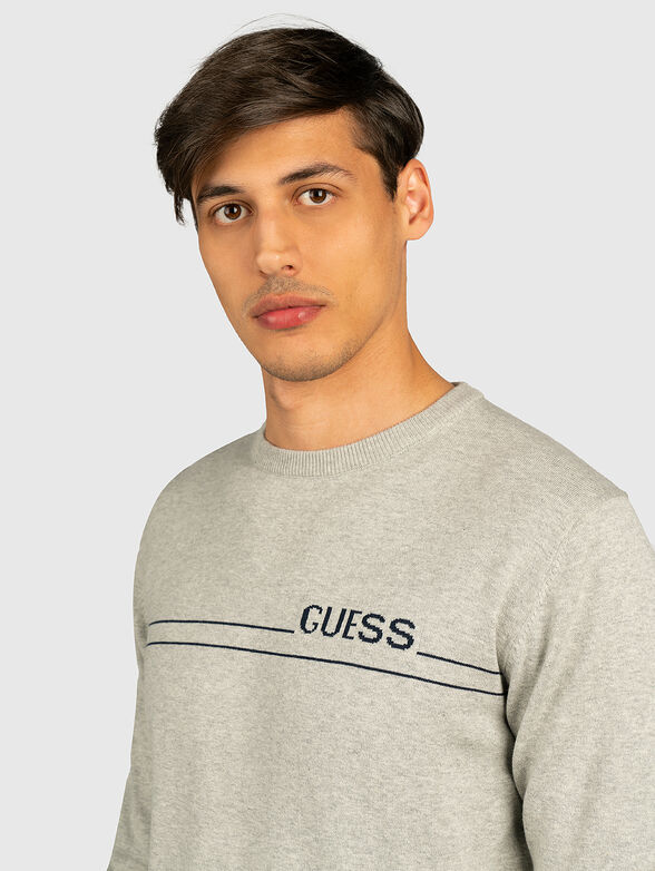 Black sweater with contrasting logo - 3