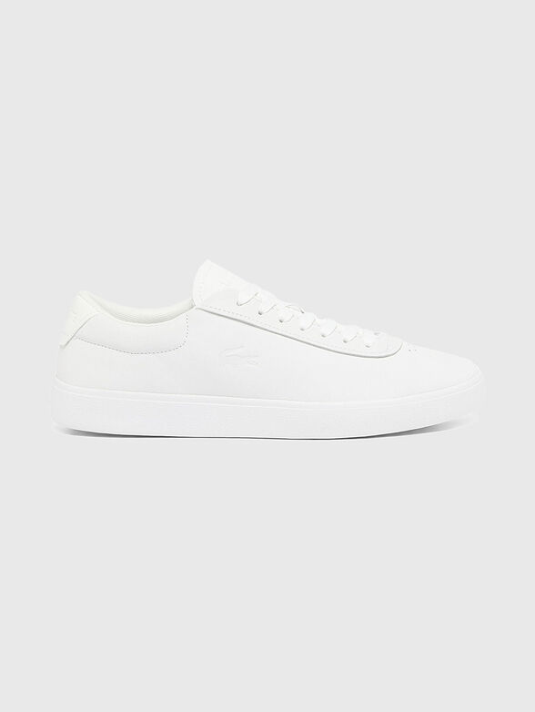 Leather sports shoes with mini logo - 1