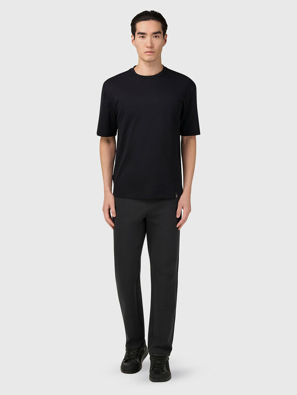 Cotton T-shirt with contrasting logo detail  - 2