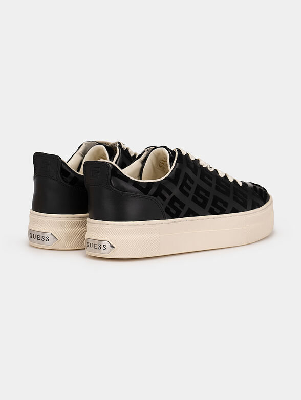 Black sneakers with branded laces - 3
