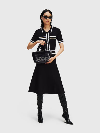 Knitted dress with contrast details - 5