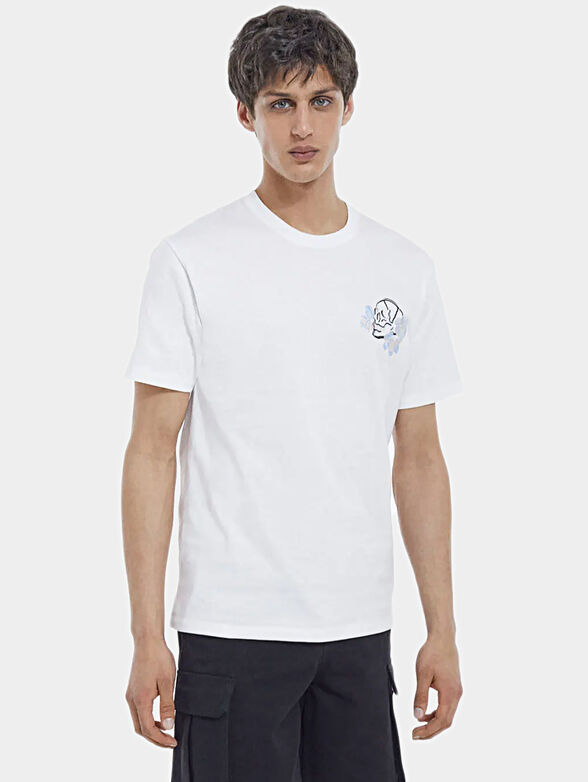 Blue T-shirt with embroidery - 1