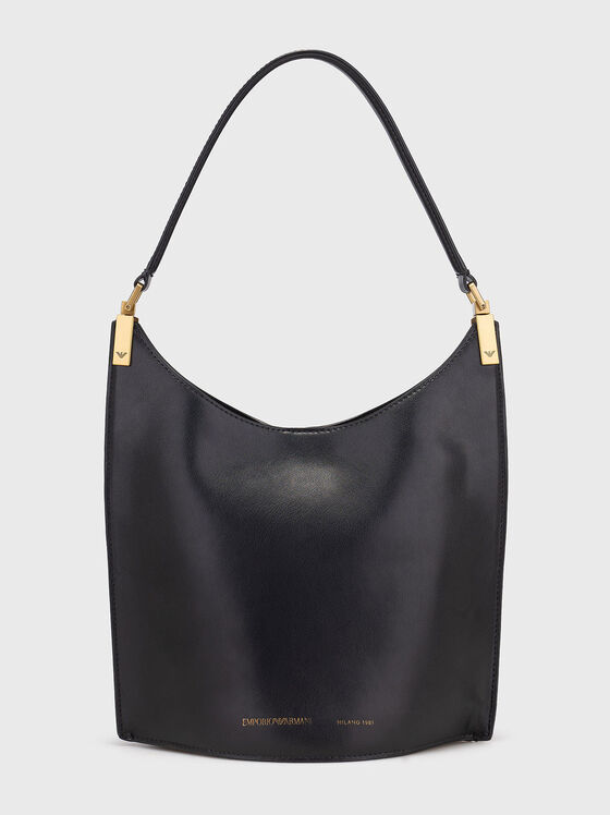 Big leather bag with gold details - 1