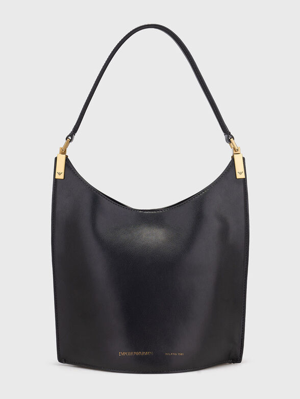 Big leather bag with gold details - 1