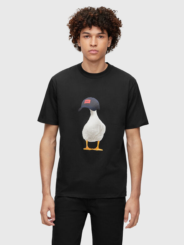 DUCKY T-shirt with contrast print - 1