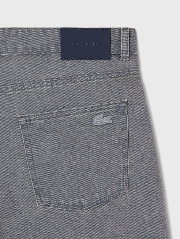 Denim shorts with logo - 5