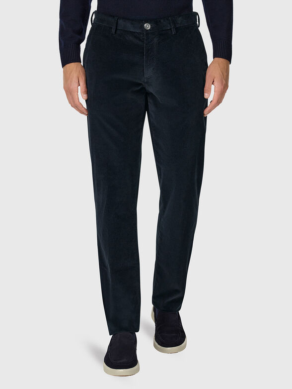 Dark blue corduroy pants - 1