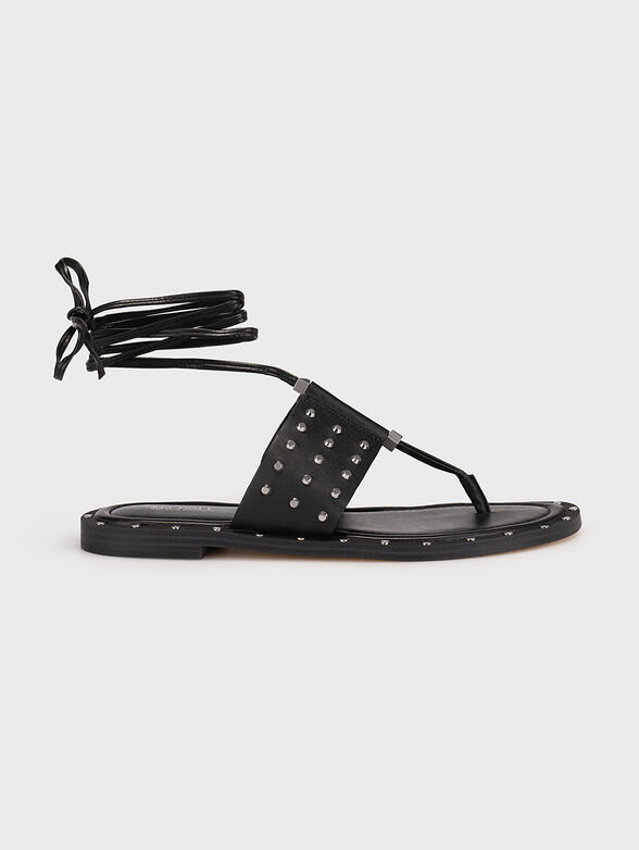 JAGGER black sandals with eyelets - 1