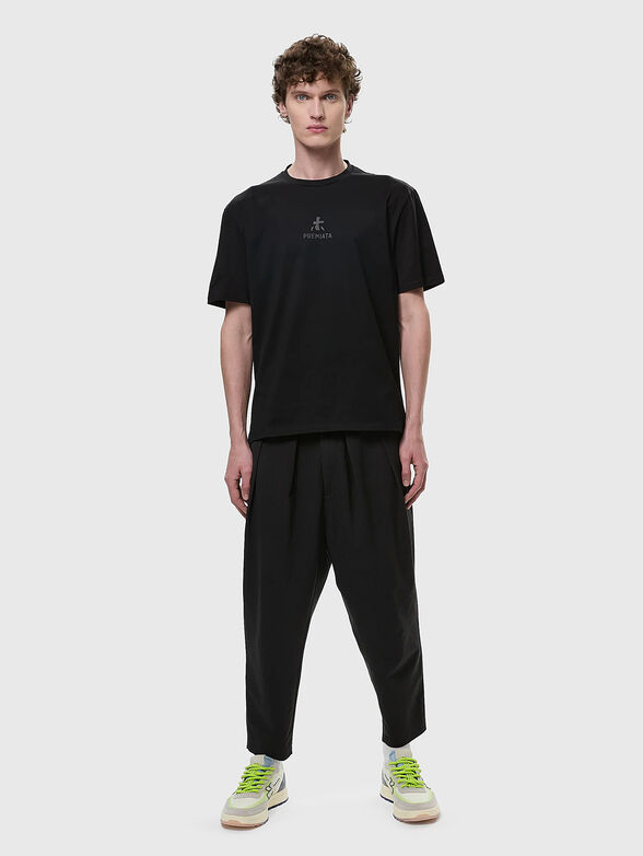 Cotton T-shirt with oval neckline - 2