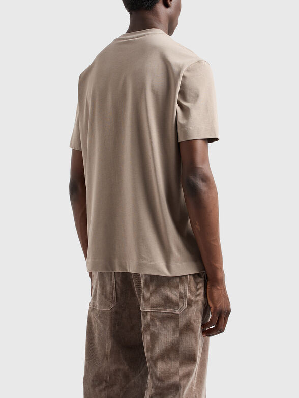 T-shirt in beige with logo embroidery - 2