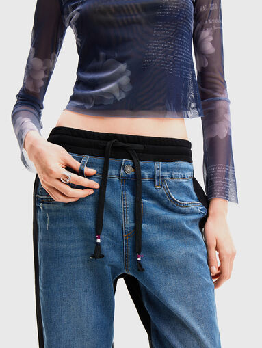 Sports trousers with denim texture - 4