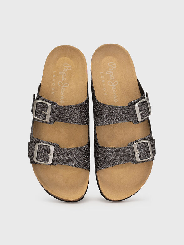 OBAN MESH slippers with glitter effect - 6