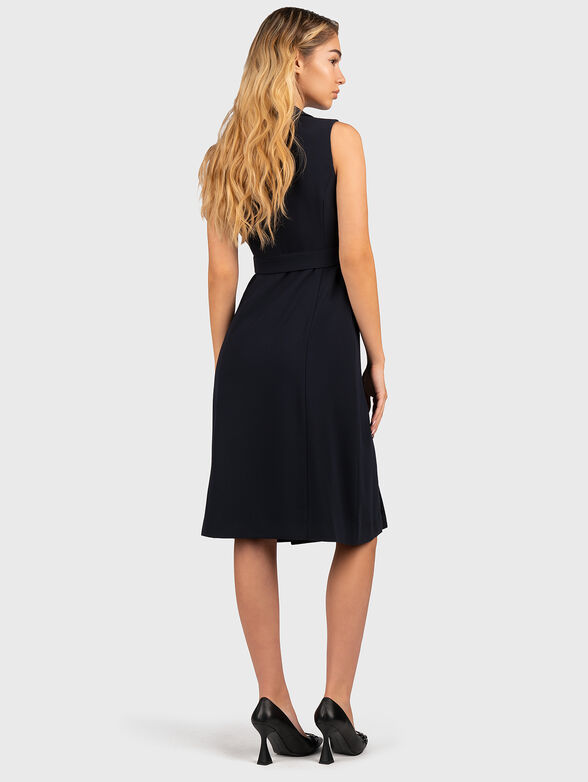 MEGAN black dress with V-neck - 2