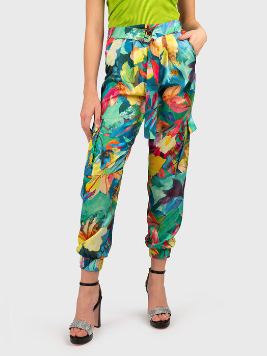Floral print cargo pants