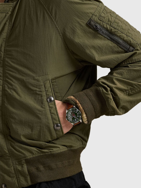 Bomber jacket in green color - 5