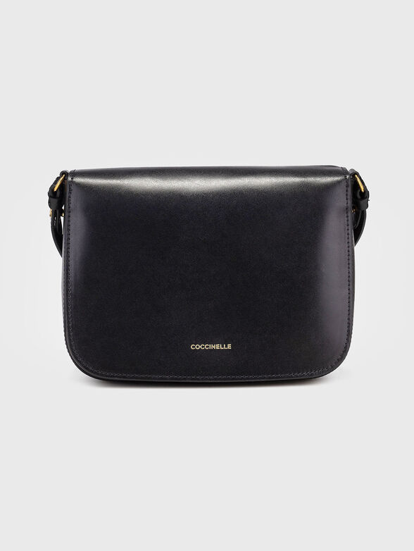 Leather crossbody bag with gold details - 3