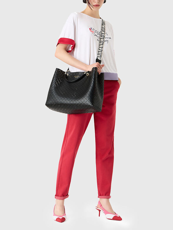 T-shirt with contrasting sleeves - 2