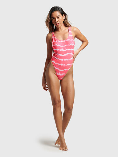 One-piece swimsuit with tie-dye effect - 5