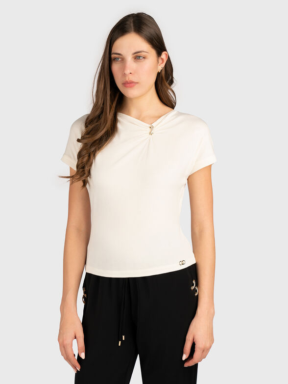 Cotton T-shirt with logo - 1