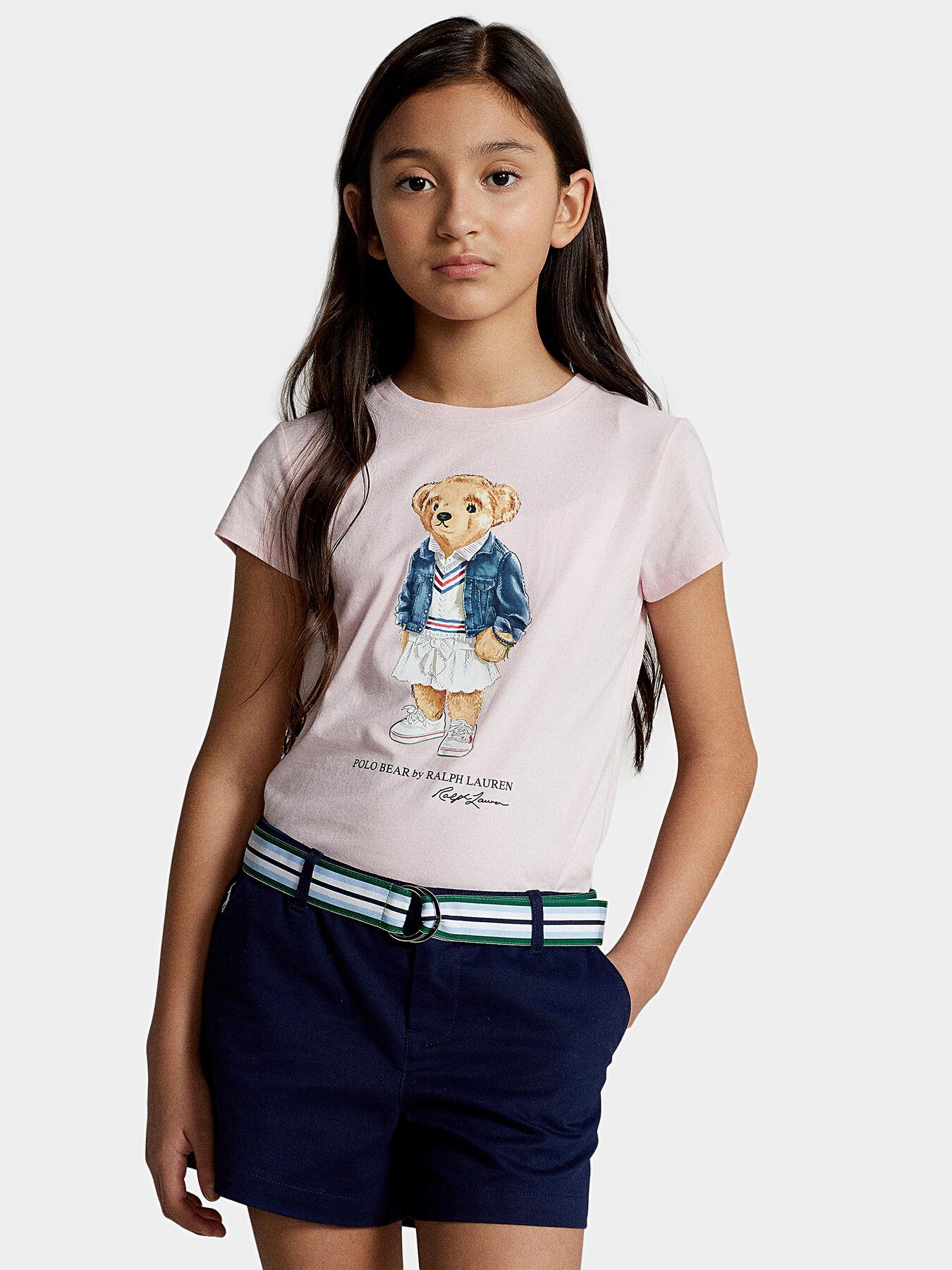 Pink polo store bear shirt